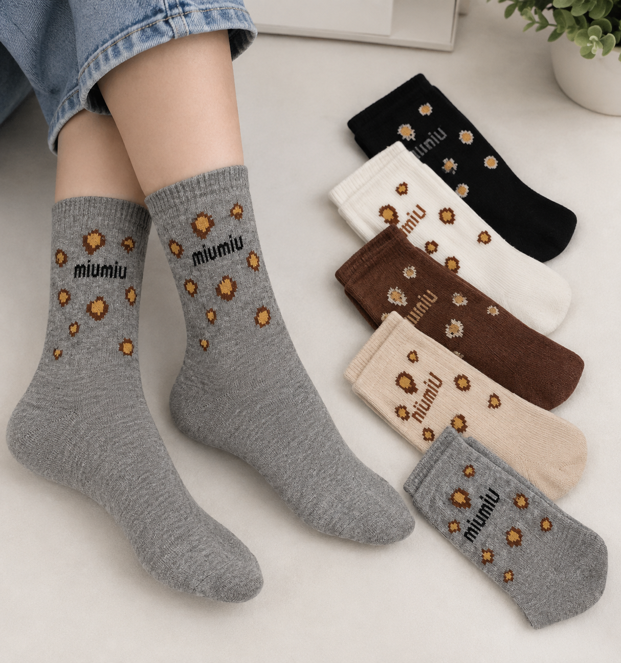 جوراب ساقدار پنبه🐆